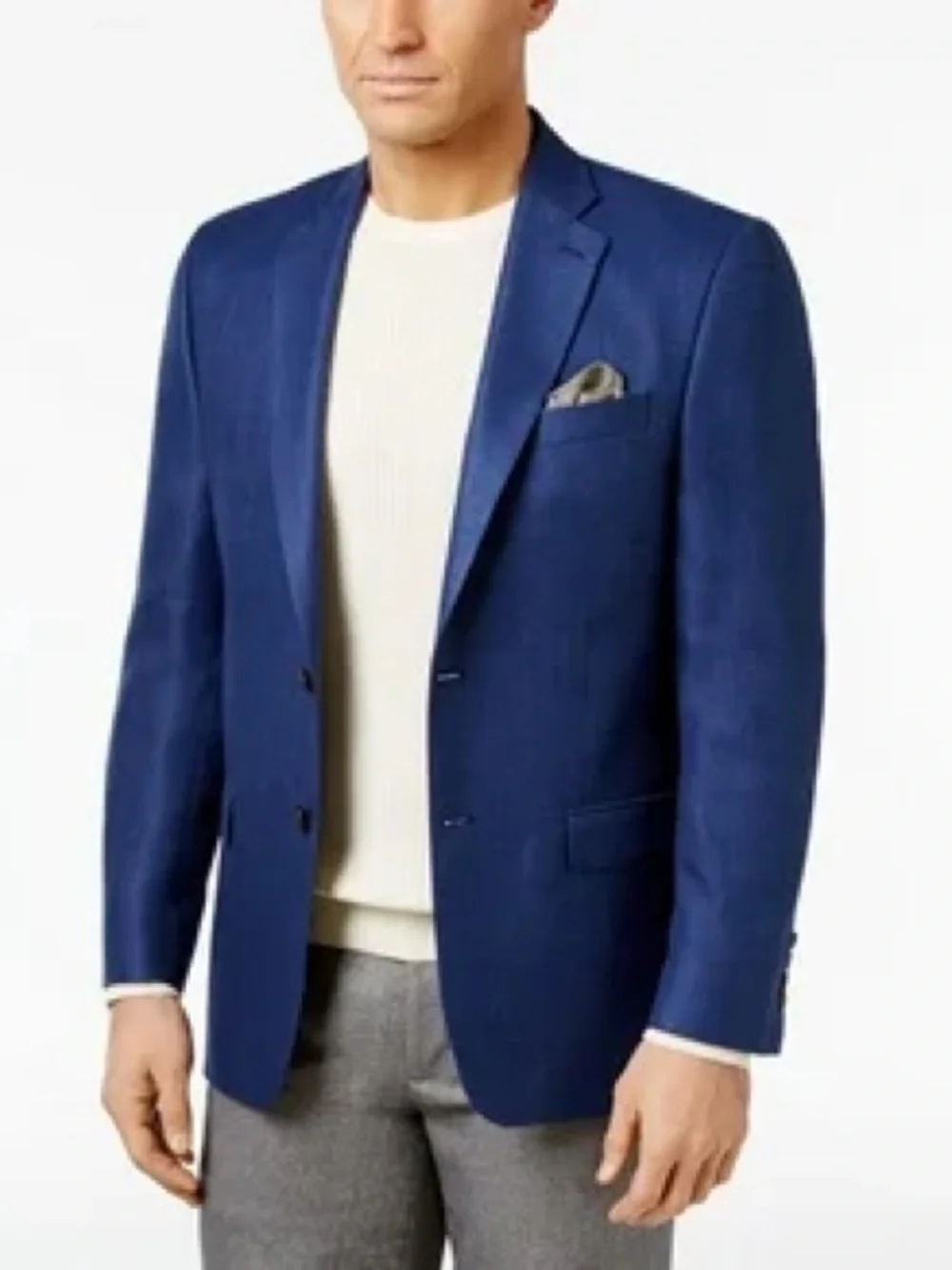 Lauren Ralph Lauren 54L Mens Blue Blazer Sport Coat Classic Fit Ultra Flex